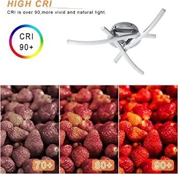 LED Ceiling Light, Elegant Curved Ceiling Lights, 3 Built-in LED Boards, 18W 1600 Lumen, Neutral White Light 4000K (FREE SHIPPING)