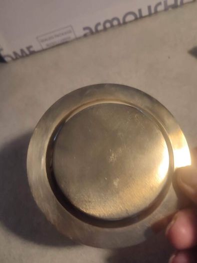 Small Brass Pot  Toothpick Set on on small brass trey.