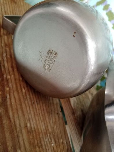 Old Hall,  Stainless steel, vintage teapot and jug