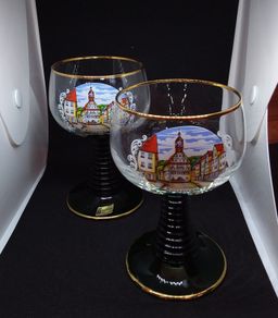 SALE ------ Vintage - German Bockling Neudenau Goblet Wine Glasses