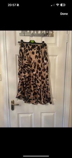 Ladies nasty gal leopard skirt