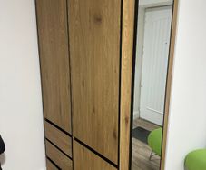 Brown Wardrobe with Mirror