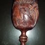 Beautiful Hand Carved Wooden Wine Goblets Zimbabwe Rosewood Animals Rhino Image 3