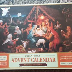 Nativity Christmas Advent Calendar Jigsaw Puzzle 1008pcs with Poster - Brand New