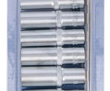 BGS 2223 | Socket Set, Hexagon, deep | 12.5 mm (1/2") Drive | 10-24 mm | 9 pcs.