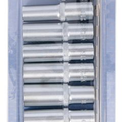BGS 2223 | Socket Set, Hexagon, deep | 12.5 mm (1/2") Drive | 10-24 mm | 9 pcs.