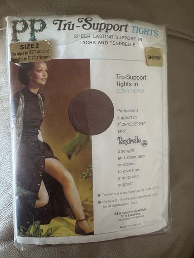 Pretty Polly Tru-Support  Sherry Tights size UK12 EU40 Postage included