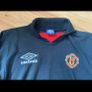 Vintage Man Utd 1992/93 Umbro Drilltop Sweatshirt Black/Medium Image 3
