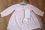 Baby girls dress &amp; tights set 0-3m