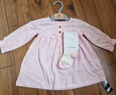 Baby girls dress & tights set 0-3m