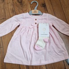 Baby girls dress & tights set 0-3m