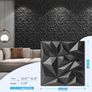 3D Wall Panels for Interior Decor, Modern Diamond Textured Accent Paneling for Gaming Living Room TV Background, 12 x 12 Inch Black 33 pack Image 5
