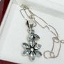 Silver Aquamarine & Sterling Silver Pendant Necklace Image 10