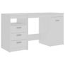 Desk White 140x50x76 cm Engineered Wood Image 4