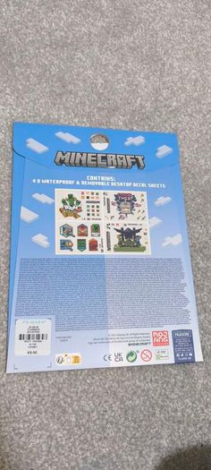 Brand New Minecraft Desktop Decals Pack (4 Sheets / 44 Stickers)