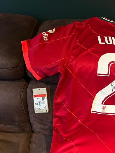 Luis Diaz signed 21/22 Liverpool jersey