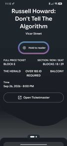 Russell Howard Gig 26th Sept 8pm Vicar Street