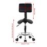 Swivel Saddle Stool Kitchen Salon Chair Black Image 3