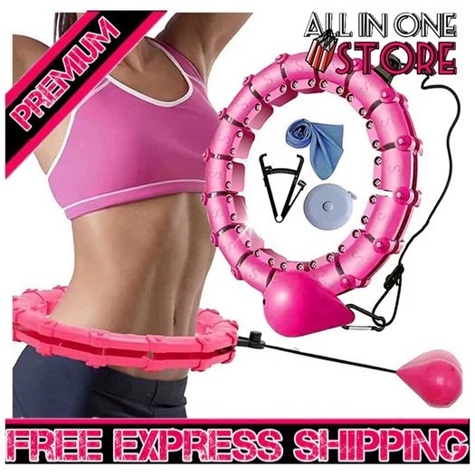 Smart Hula Hoop for Adults, Weighted Hoola Hoops 27 Knots Detachable Ring Adjustable Size, Hula Hoops with Auto-Spinning Ball MULTIPLE COLOURS AVAILABLE (FREE SHIPPING)