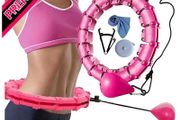 Smart Hula Hoop for Adults, Weighted Hoola Hoops 27 Knots Detachable Ring Adjustable Size, Hula Hoops with Auto-Spinning Ball MULTIPLE COLOURS AVAILABLE (FREE SHIPPING)