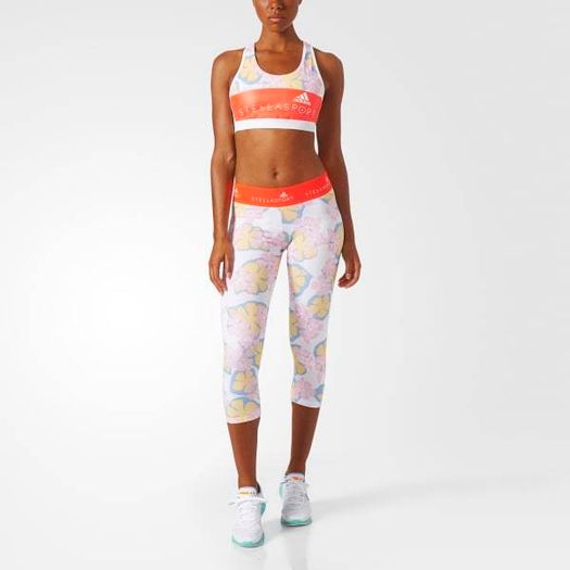 adidas Women's Stellasport Bra Printed - white/dust purple M BNWT