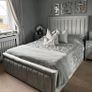 New Classic Upholstered Bed Frame Single, Double & King Size Options Image 3