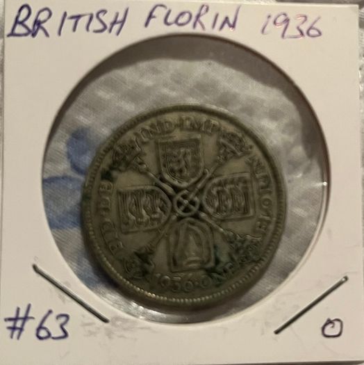 British Florin 1936 (50% Silver)