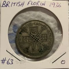 British Florin 1936 (50% Silver)