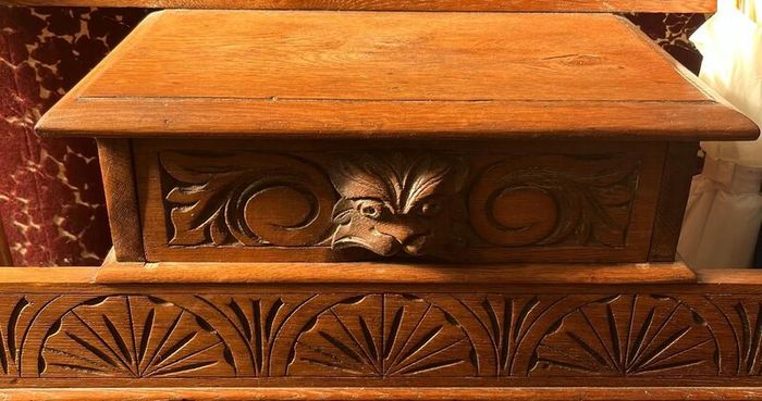 Antique Carved Oak Hallstand.