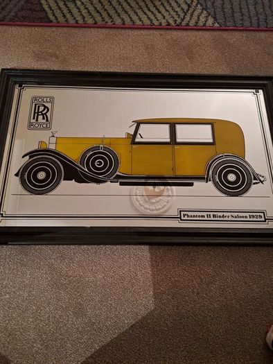 Vintage Rolls Royce mirror