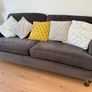 Grey Velvet Couch Image 3
