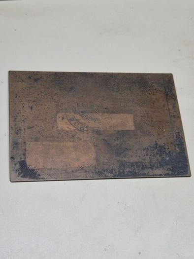 Antique Miss Adams Orwell Bank Rathgar Dublin Copper Printing Plate