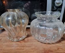 Vintage glass light fixtures
