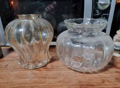 Vintage glass light fixtures