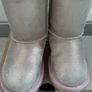 Girls Pink Metallic Classic Uggs - Excellent Condition Image 2