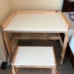 Ikea desk with stool