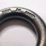 Earrings 14k gold titanium C hoop matte finish Image 5