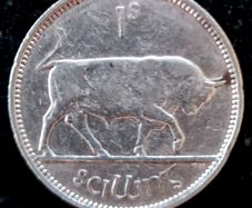 Ireland 1942 Silver Shilling Coin