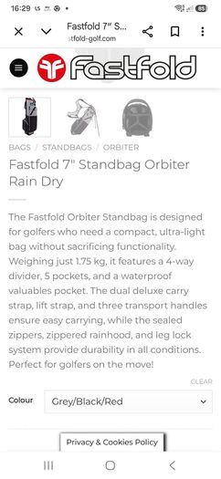 Stand bag waterproof