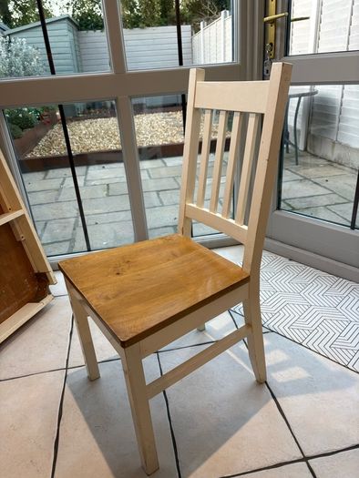 Dining table and four chairs