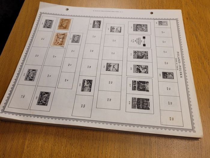 Poland 1946 -1983  Minkus Stamp album pages partially filled