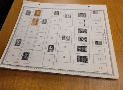 Poland 1946 -1983  Minkus Stamp album pages partially filled