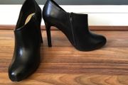 M&amp;S Autograph Ladies Black Leather Shoe Boot Size 4