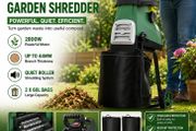 Electric Silent Garden Shredder 2800W with 2 x 60L Collection Bags