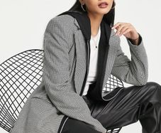 Black & White Houndstooth Blazer