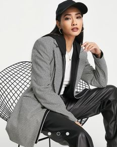 Black & White Houndstooth Blazer