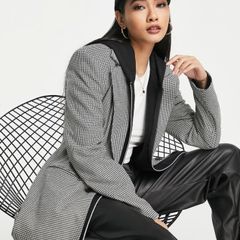 Black & White Houndstooth Blazer