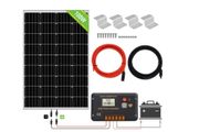 100W, 12V Solar Panel Kit with 20 A Solar Charge Controller and 5 m Solar Cable and Z Mounts for RV Boat Motor-home