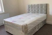 Double Bed And Mattress With Headboard With Delivered within 2 days