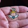 Vintage Little Blond Haired Angel Boy Pin Image 2